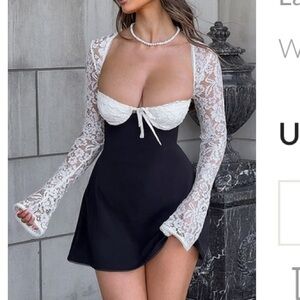 Black and white elegant dress